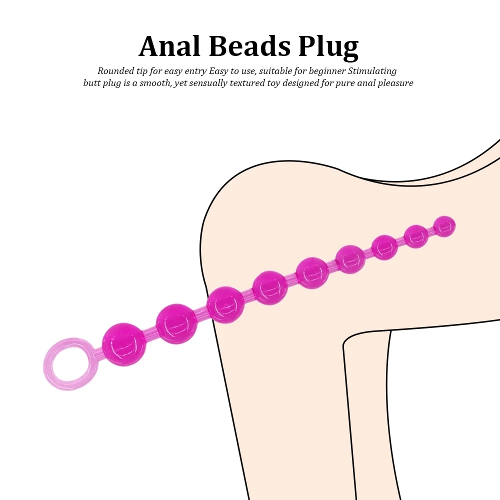 Anal sex toys Plastic Anal beads for Women Men Adult Sex toys Gay Anus stimulator Prosate massage Buttplug Anal beads G spot Orgasm props