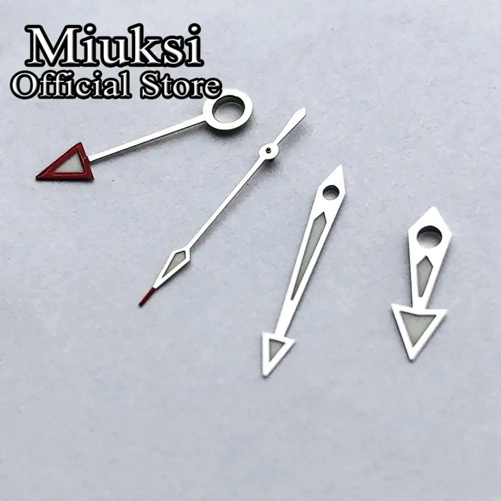 Miuksi серебряные часы GMT стрелки светящиеся подходит для Miyota 8205 8215 821A Mingzhu DG 2813 3804 Sea