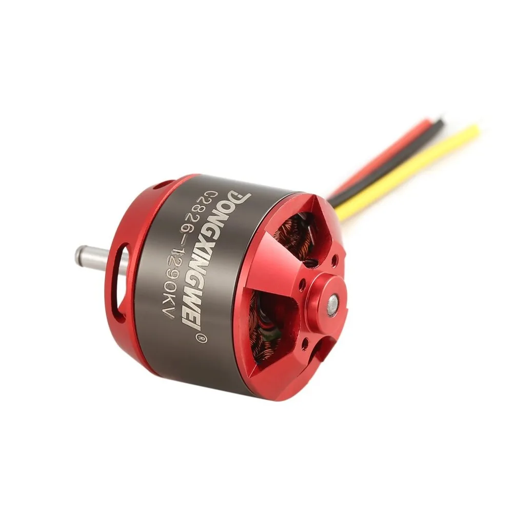 DXW C2826 2826 1290KV 2-4S 5 мм бесколлекторный бесщеточный мотор для дистанционным управлением и съемкой от первого лица с неподвижным крылом беспилотный самолёт самолета 1290 пропеллер