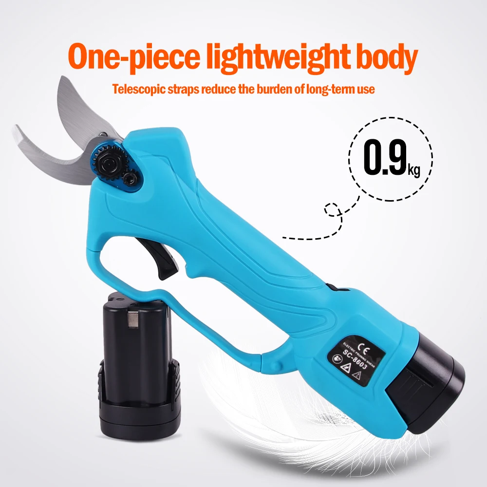 SW-8603 28mm 16.8V Lithium Battery Pruning Scissors / Pruner Garden Tools Electric Shears Cutting Wooden Branches - 4