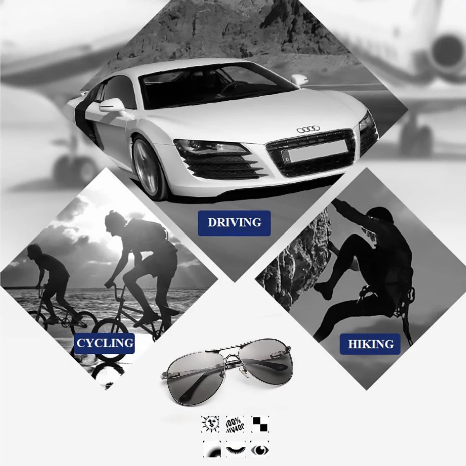 CAPONI вождения фотохромные высокое качество, солнцезащитные очки, поляризационные, Классический бренд солнечные очки для мужчин, очки oculos de sol masculino CP8722
