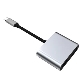 

USB C Hub USB3.1 Type-C to HDMI Adapter Dock with 4K HDMI VGA OTG PD Charge @M23