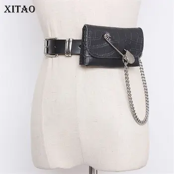 

XITAO Metal Chain Solid Pillow PU Waist Pack Women 2020 Autumn Casual Fashion New Style Temperament All Match Waist Pack ZP3774