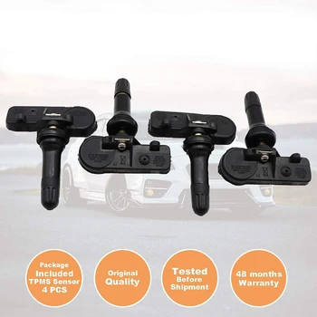

4 PCS Automatically Recognized Tire Pressure Monitoring System Sensor 433MHZ TPMS Sensor for Dodge Ram 1500 68293199A