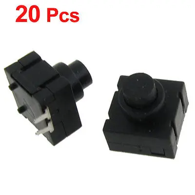 

20 Pcs Single Row 2 Pin Latching Square Push Button Switch for Electric Torch