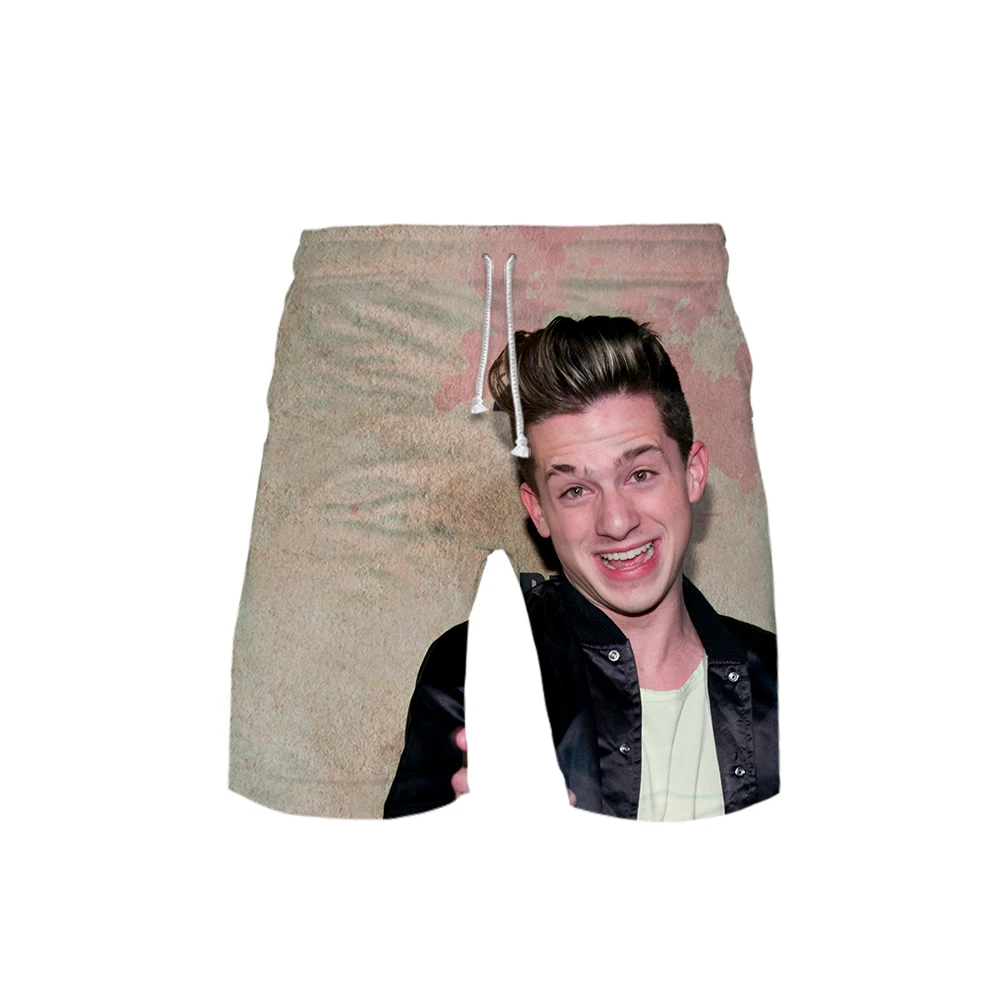 Шорты с принтом Charlie Puth мужские летние модные повседневные Мягкие Шорты по колено Harajuku Лидер продаж