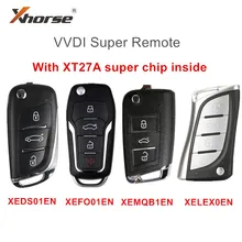 

1/2/5pcs Xhorse XEDS01EN XEFO01EN XEMQB1EN XELEX0EN VVDI Super Remote with XT27 XT27A66 Chip for VVDI2/VVDI mini Key Tool Max