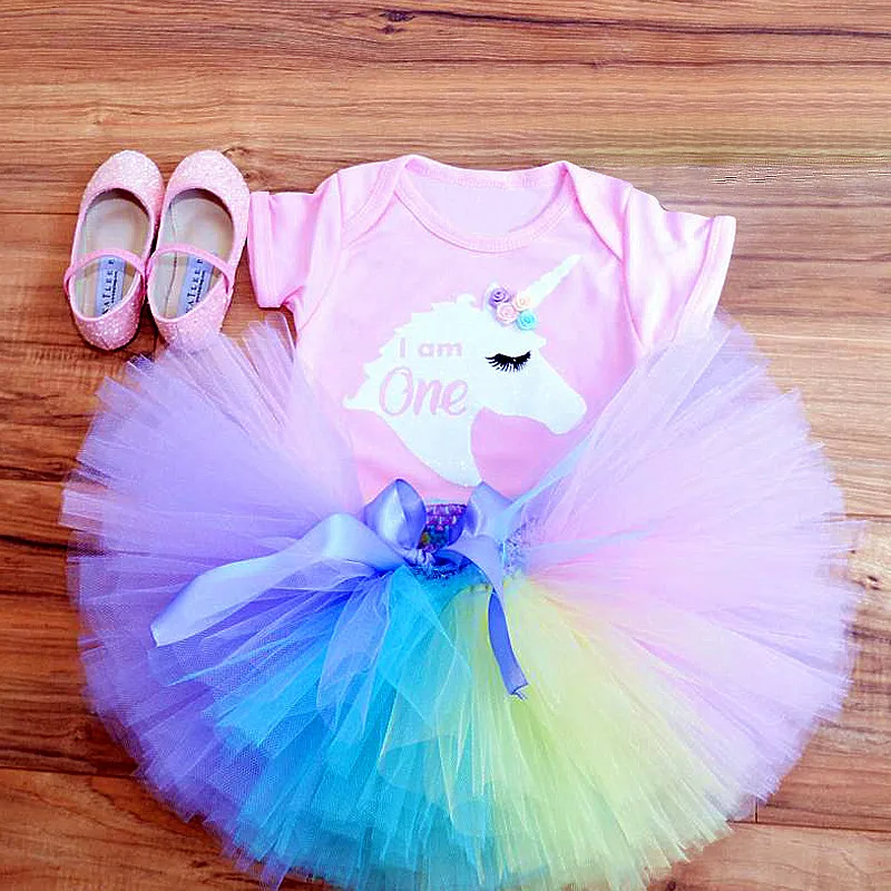 

Autumn 1 Year Baby Girl Dress Unicorn Party Girls Tutu Dress Toddler Kids Clothes Baby 1st Birthday Outfits infantil vestido 12M