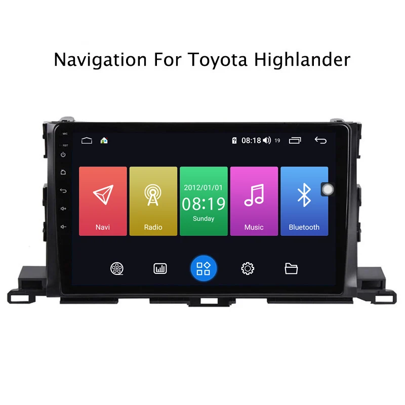 Ectwodvd 10,1 дюймов Andriod 8,1 автомобильный DVD gps для Toyota Highlander- 4G ram 64G rom CarPlay DSP 4G LTE с wifi