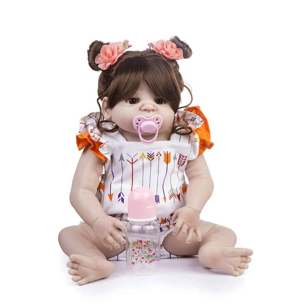 Pickwoo bebes кукла-реборн 48 см 55 см куклы для маленьких девочек Мягкие силиконовые Boneca reborn Brinquedos Bonecas детские подарки игрушки