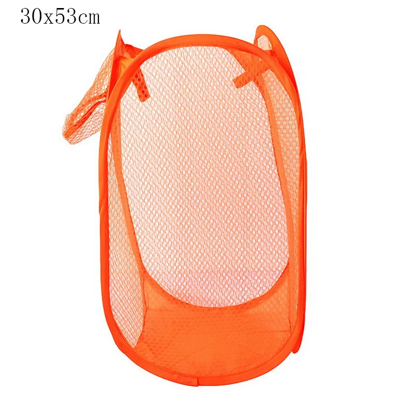 Folding Laundry Basket Large Capacity Drawstring Closure Collapsible Laundry Hamper Canvas Storage Organizer With Handle Bin 1pc