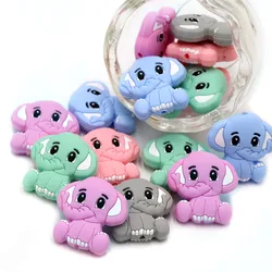 Elephant Baby Teether 10pc/lot Penguin Panda Bear Animal Koala DIY Baby Pacifier Chain Teething Stick Toy  Silicone Beads