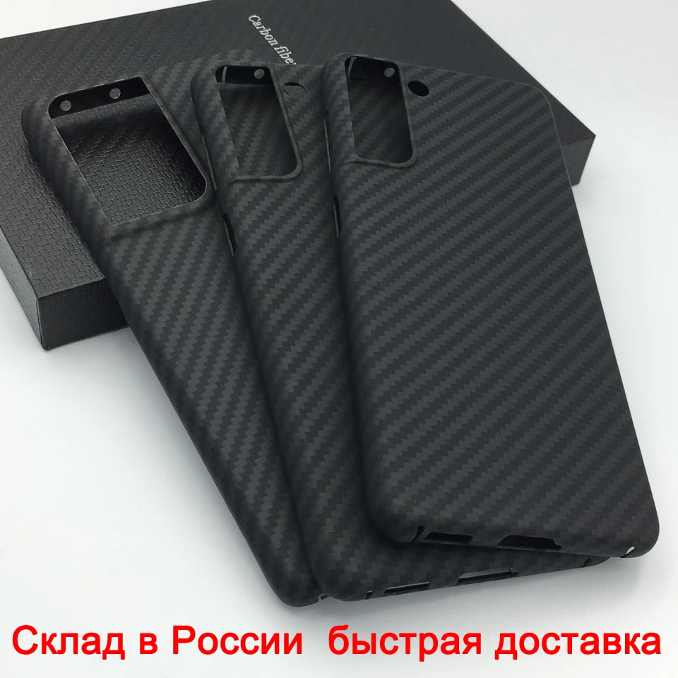 Real Carbon Fiber Phone Case For Samsung Galaxy S21 S20 Ultra Plus Ultra-thin Anti-fall Business Cover Galaxy Note20 Ultra Shell