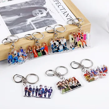 

Creative kpop stray kids album photo key chain TWICE TXT REDVELVET Seventeen GOT7 ITZY stray kids kpop stationery set