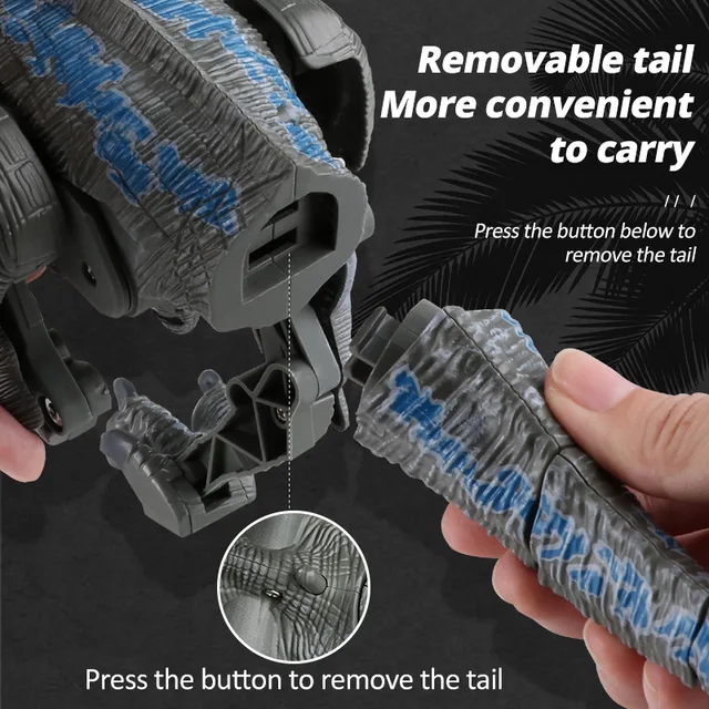 2.4G RC Dinosaur Intelligent Raptor Animal Remote Control Dinosaur Toy Electric Walking Animals Cat Toys For Children Gift 5