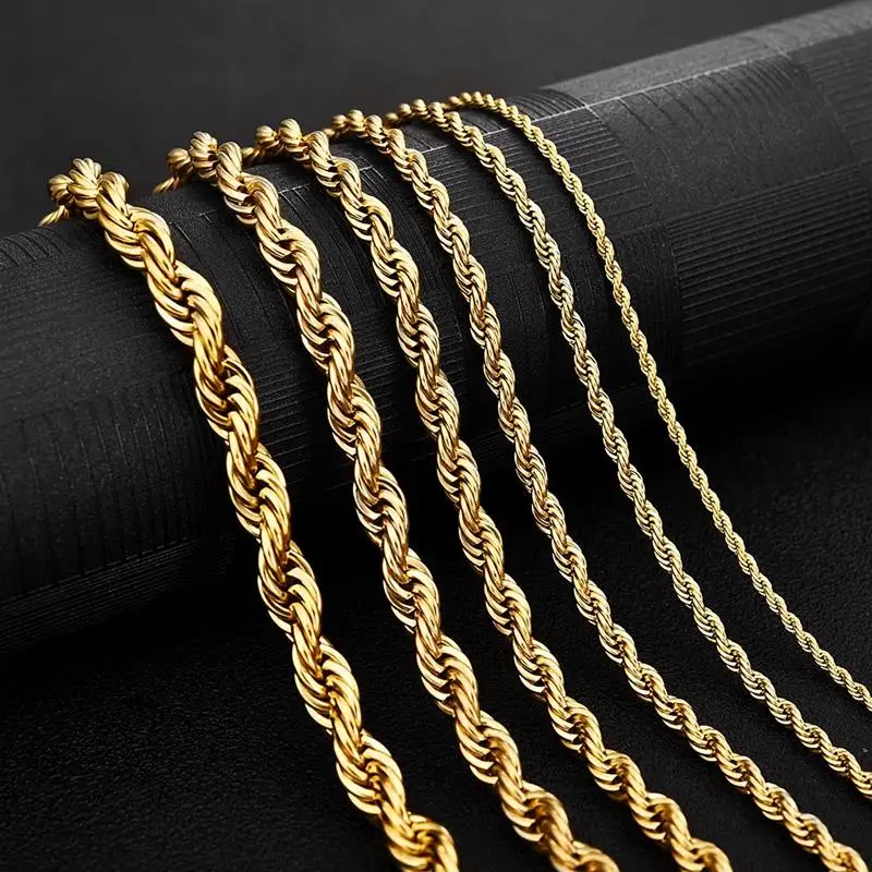 10 Pcs X Stainless Steel Necklaces Gold For Women/men, Fashion 3mm Wheat Chain  Necklace Tarnish Free Gold Necklace Choker - Necklace - AliExpress
