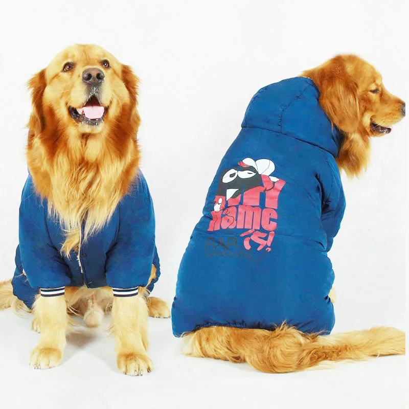 Large Dog Clothing Winter Big Dog Costume Outfit Golden Retriever Labrador Dobermann Clothing Jumpsuit Warm Dog Coat Jacket
