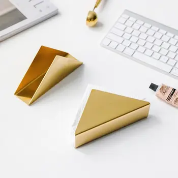 

Stainless Steel Napkin Rack Box Dispenser Triangle Paper Tissue Holder Home Party Table Decoration