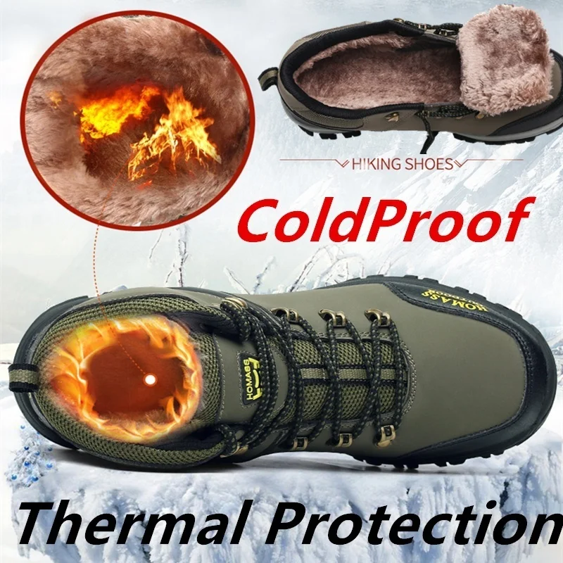 Зимняя мужская Высококачественная обувь для альпинистов с термозащитой от холода, защитная Рабочая обувь зимние ботинки DD333