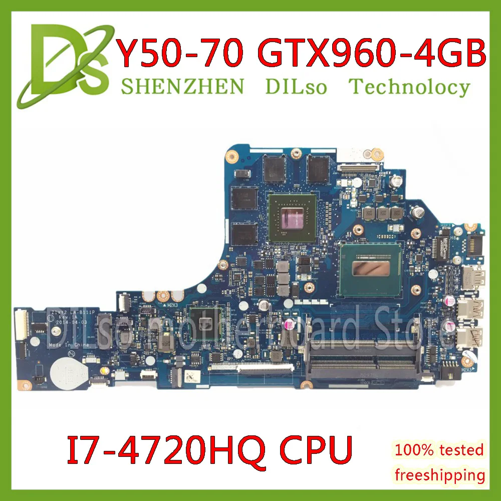 Kefu ZIVY2 LA-B111P материнская плата для Lenovo Y50-70 материнская плата для ноутбука i7 Процессор GTX960M оригинальный Тесты Материнская плата ноутбука
