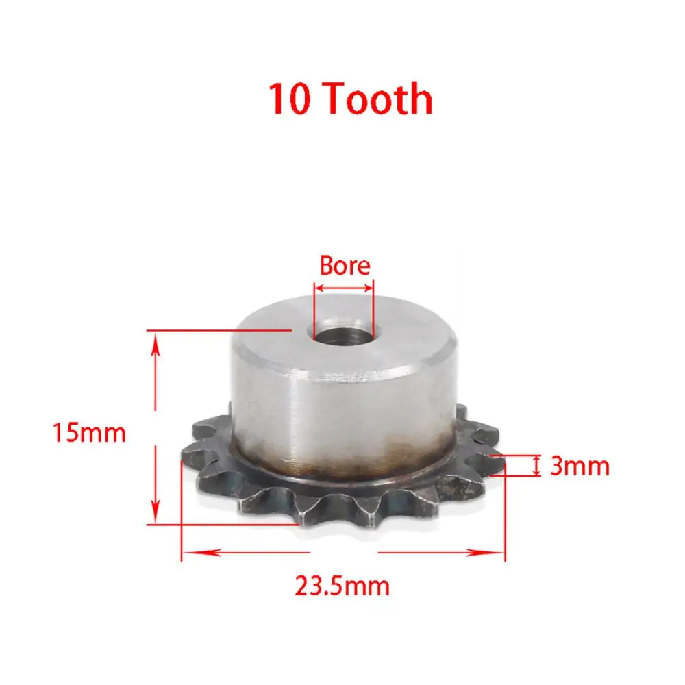 1Pcs 45# Steel 04C Chain Drive Sprocket 9-24 Tooth Chain Gear Pitch 6.35mm Industrial Sprocket Wheel