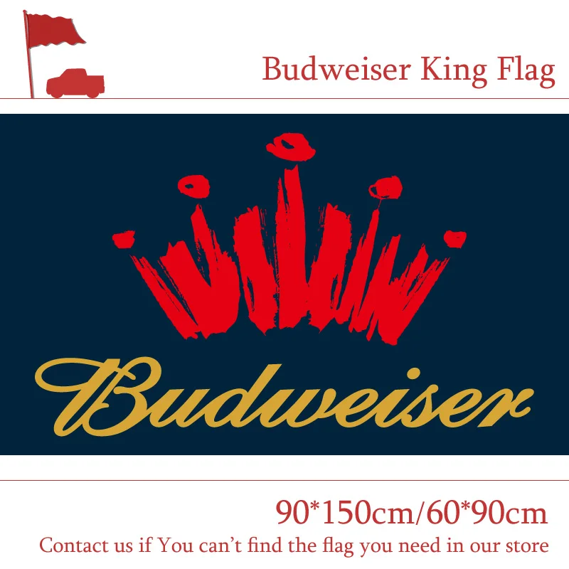 Будвейзер король флаг пива открытый флаг 3X5ft полиэстер баннер Летающий 150*90 см 60*90 см