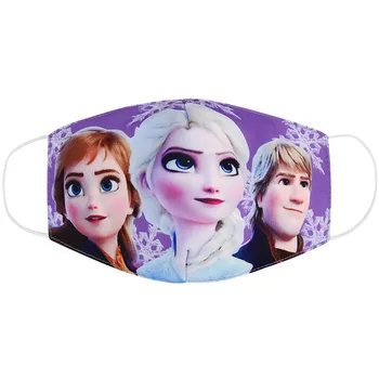 

2020Elsa Anna Unisex Cotton Adult Masks Kids Children's Sunscreen Cartoon Printed Cover Dust-proof and Breathable Anti-haze Mask