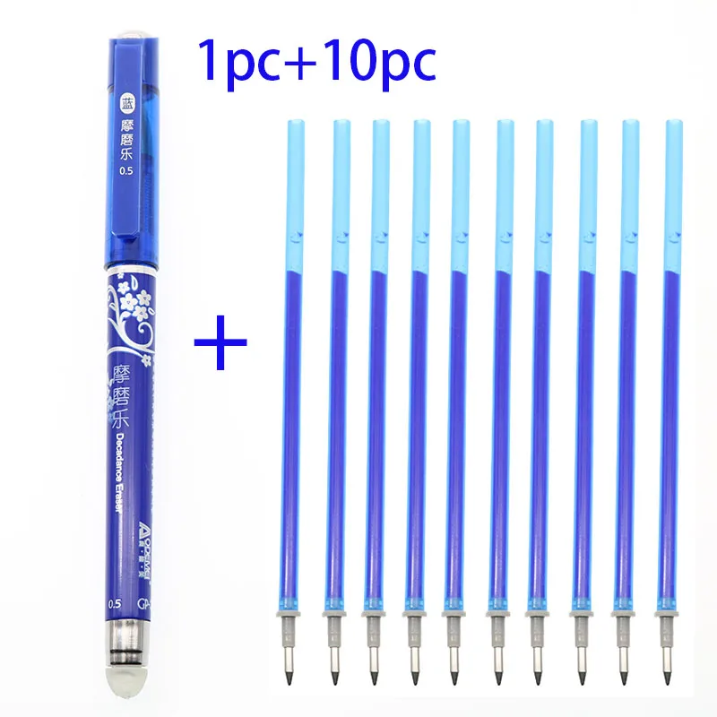 1pc de la Oficina papelería Unisex magia pluma borrable bolígrafo de Gel Unisex 0,5mm recarga los niños estudiante Learning Essential suministros