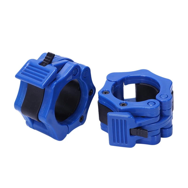 

Super sell-2Pcs Dumbbells Barbell Bar Spinlock Spring Collars Weight Lifting Clamps Training Clamp Weightlifting Gym Fitness Blu
