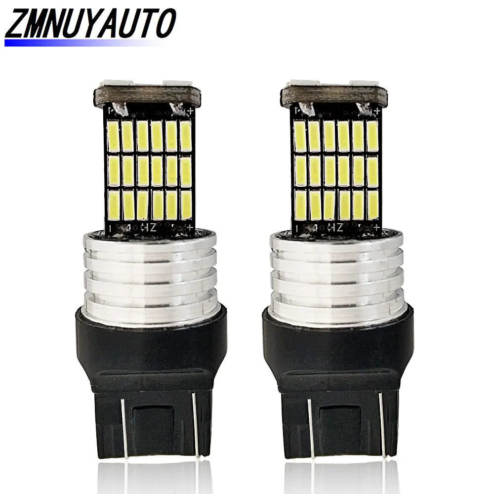 2 шт. W21 5 Вт T20 7443 Светодиодные лампы 680Lm белый 45SMD 4014 автоматический обратный резервный лампа DRL автомобилей сигнала поворота светильник 12V