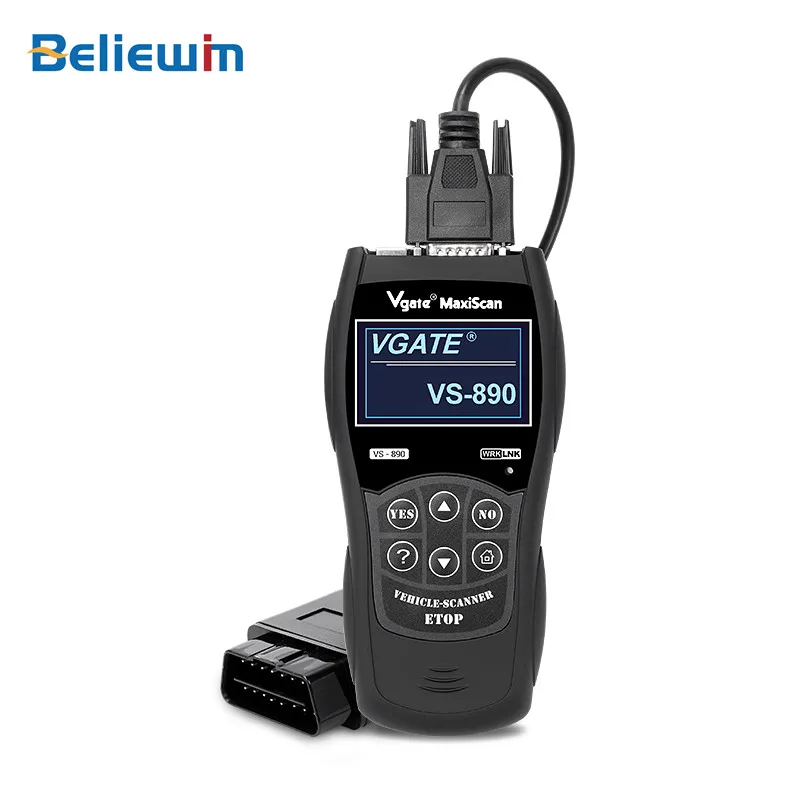 

Vgate VS890 OBD2 Car Scanner Diagnostic Tool Fault Code Reader Universal Multi-Language For Car