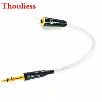 

Thouliess Hi-Fi 6.35mm 1/4" Male to 3.5mm Female 7N OCC Silver plated Audio Cable Cord Mic Audio Cable Cord