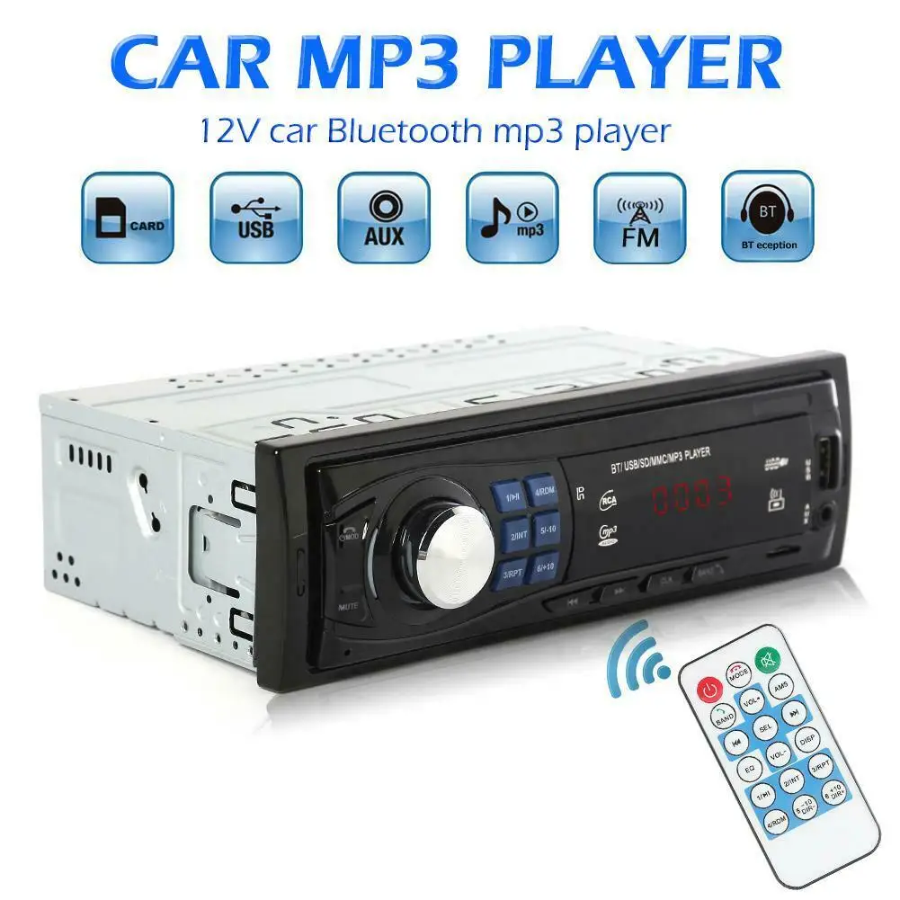 1DIN Автомагнитола стерео в-dash Bluetooth аудио SD/USB/AUX/FM головное устройство mp3-плеер