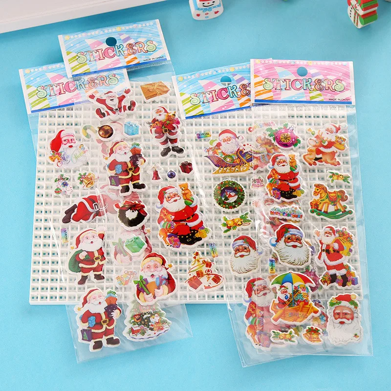 

4 Pcs/lot Cute Cartoon Christmas Sticker Diary Album Decoration Stickers New Year Gifts for Kid School Stationery Sticker