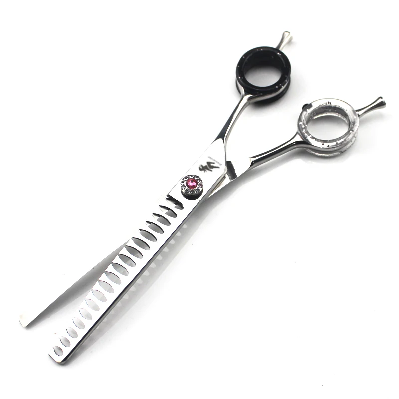 Scissors tipo de Aço Lidar com Material Polegada Hairdressing Inoxidável Número Modelo Tamanho Lâmina Material Dentes Comprimento Total 7.0 Pet 22 material lâmina tamanho dentes comprimento total