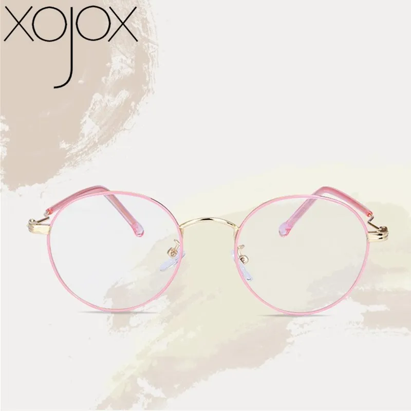 

XojoX Round Metal Spectacle Frames Men Women High Quality Fashion Zigzag Legs Brand Design Optical Alloy Glasses Frames Unisex