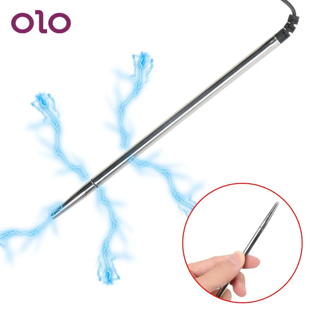 OLO Penis Insertion Urethra Sound Dilator Stainless Steel Penis Plug Chastity Electric Shock Urethral Catheter Sex Toys For Men
