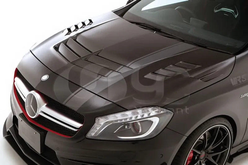 Стайлинг автомобиля углеродное волокно CF капот подходит для 2012 2014 Mercedes Benz A