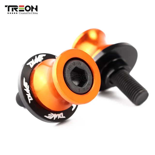 10M High Quality CNC Swingarm Spools Slider Stands Screws For KTM DUKE390 DUKE250 2017-2021 790 DUKE duke790 2018-2021 ORANGE