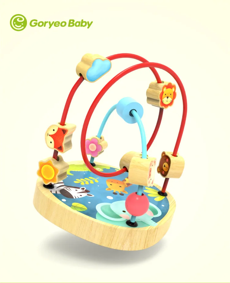 Goryeobaby, игрушка-браслет из бисера, развивающая игрушка для детей, строительные блоки для маленьких девочек 1-2-3 лет, мальчик ЕА