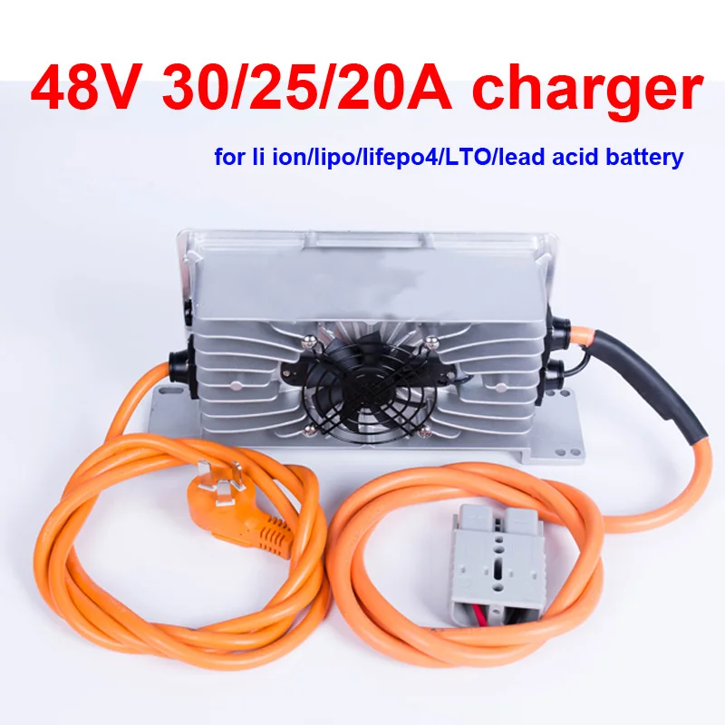 

GTK 48v 15A charger 48V 10A fast charger for 14s 13S 54.6V li ion 16s 58.4v lifepo4 20s 56v LTO smart charger lead acid battery