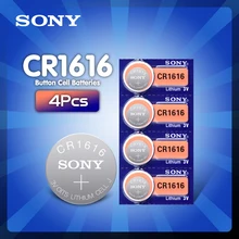 

4PCS/LOT CR1616 Button Cell Coin Batteries SONY 100% cr 1616 3V Lithium Battery DL1616 ECR1616 LM1616 5021LC