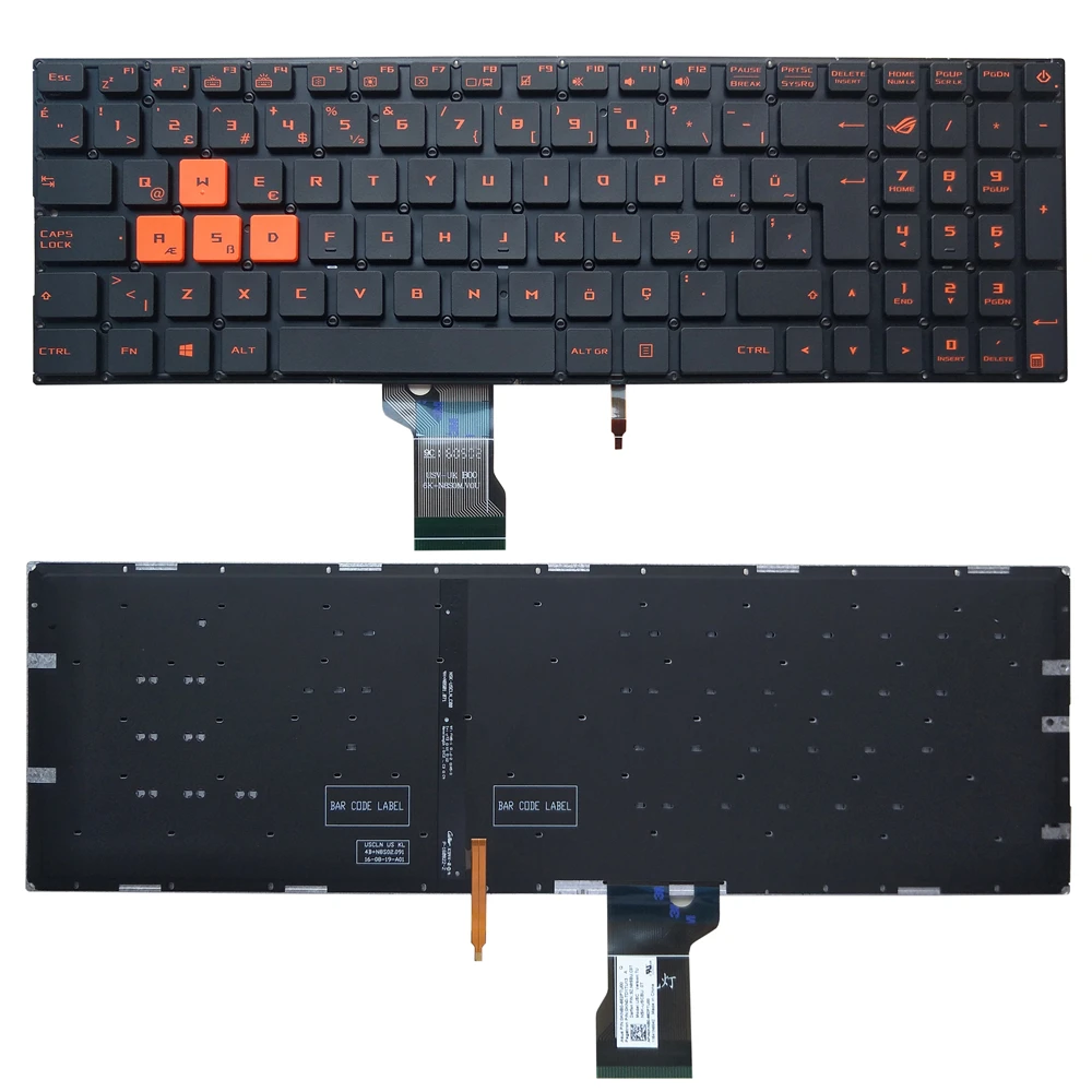 Teclado Retroiluminado para Asus Teclado para Laptop Tcheco Turquia Reino Unido Latim Asus Gl502 vs Gl502vt Gl502v Gl502vm Gl502vy 0knb0662pla00 - Imagem 2