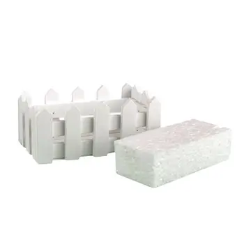 

Decorative Vase 16cm Wooden Fence With Foam For Artificial Flower Vase Home Furniture Decorations