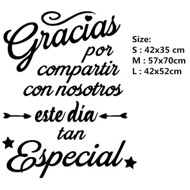 Removable Spanish Quote Recipe Wall Stickers Decor Biblical Character Vinyl Art Kitchen Decor Restaurant Window Decals HY9996 RU485