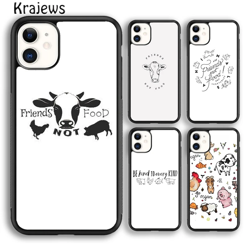 Чехол для телефона веганов друзей не еды чехол iPhone 5 6s 7 8 plus X XS XR 11 12 13 pro max Samsung Galaxy S8