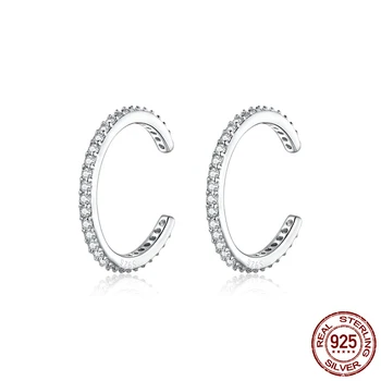 

925 Sterling Silver Ear Cuff For Women 2020 New Without Piercing Earrings Jewelry Earcuff Real Silver Fashion Jewelry
