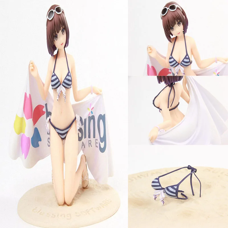 1/7 Japan Anime Saenai Heroine No Sodatekata Megumi KATO Sexy Swimsuit bikini girl PVC Action figure Toys kids gift | Игрушки и хобби