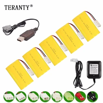 

( H Model ) Ni-CD 9.6v 1000mah Battery + 9.6v Charger For Rc toy Car Tank Train Robot Boat Gun AA 9.6v Rechargeable Battery Pack