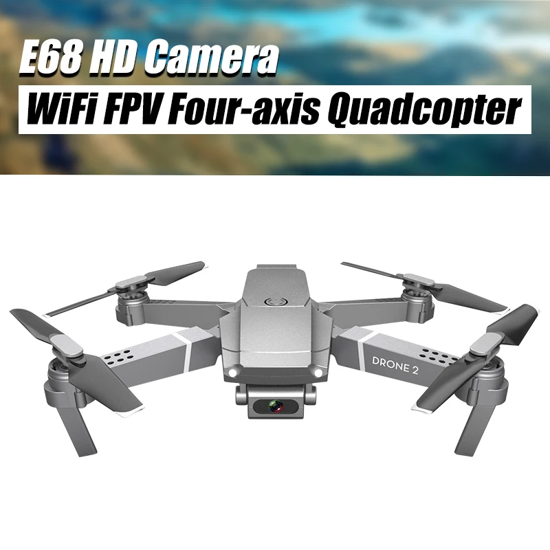 Дрон E68 HD с широкоугольной камерой 4K Wi Fi 1080P FPV запись видео в реальном времени